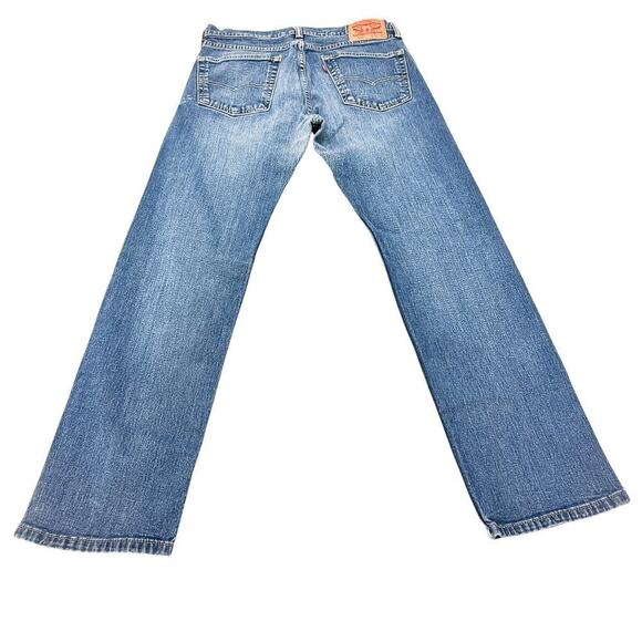 Levi's Men 505 Denim Jeans Dark Wash Rips Throughout SIze 32 x 32 - Picture 3 of 8